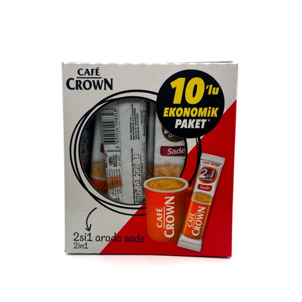 CAFE CROWN 2SI 1 ARADA SADE 10LU PAKET CAFE CROWN 2SI 1 ARADA SADE 10LU PAKET