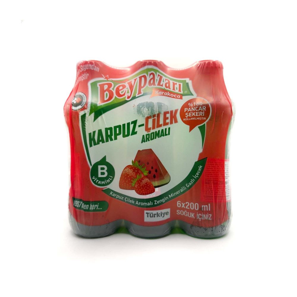 BEYPAZARI KARPUZ-CILEK (BEVANDA GASATA ANGURIA E FRAGOLA) 6X200ml