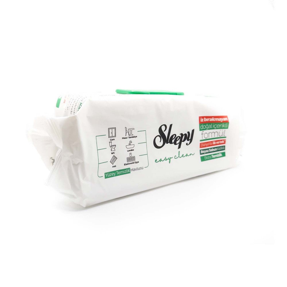 SLEEPY BEYAZ SABUNLU ISLAK HAVLU 100 PAKET (YESIL PAKET)