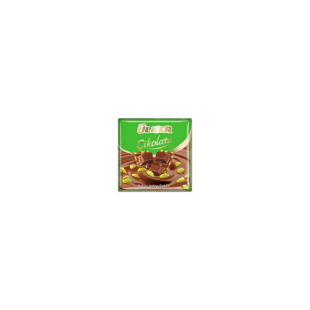 ULKER ANTEP FISTIKLI KARE CIKOLATA 65 G (CIOCCOLATO BIANCO CON PEZZI DI PISTACCHIO)