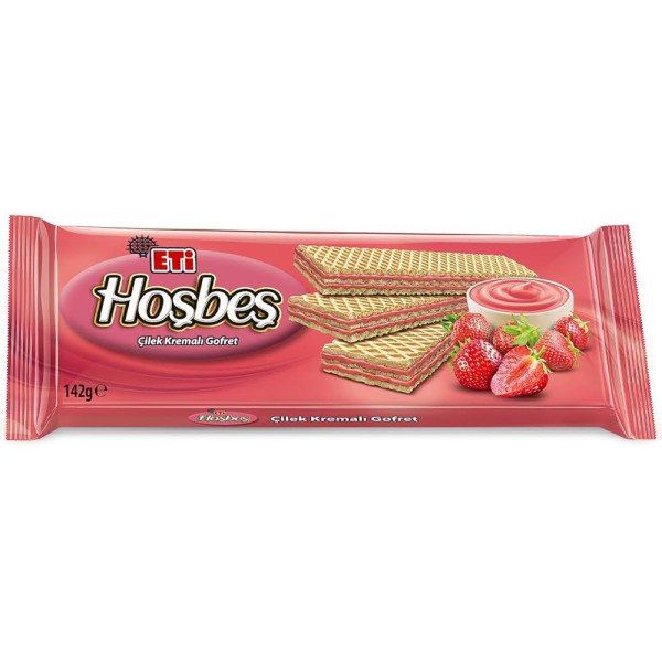 ETI HOSBES CILEK KREMALI GOFRET (WAFER ALLA CREMA DI FRAGOLA)142 GR