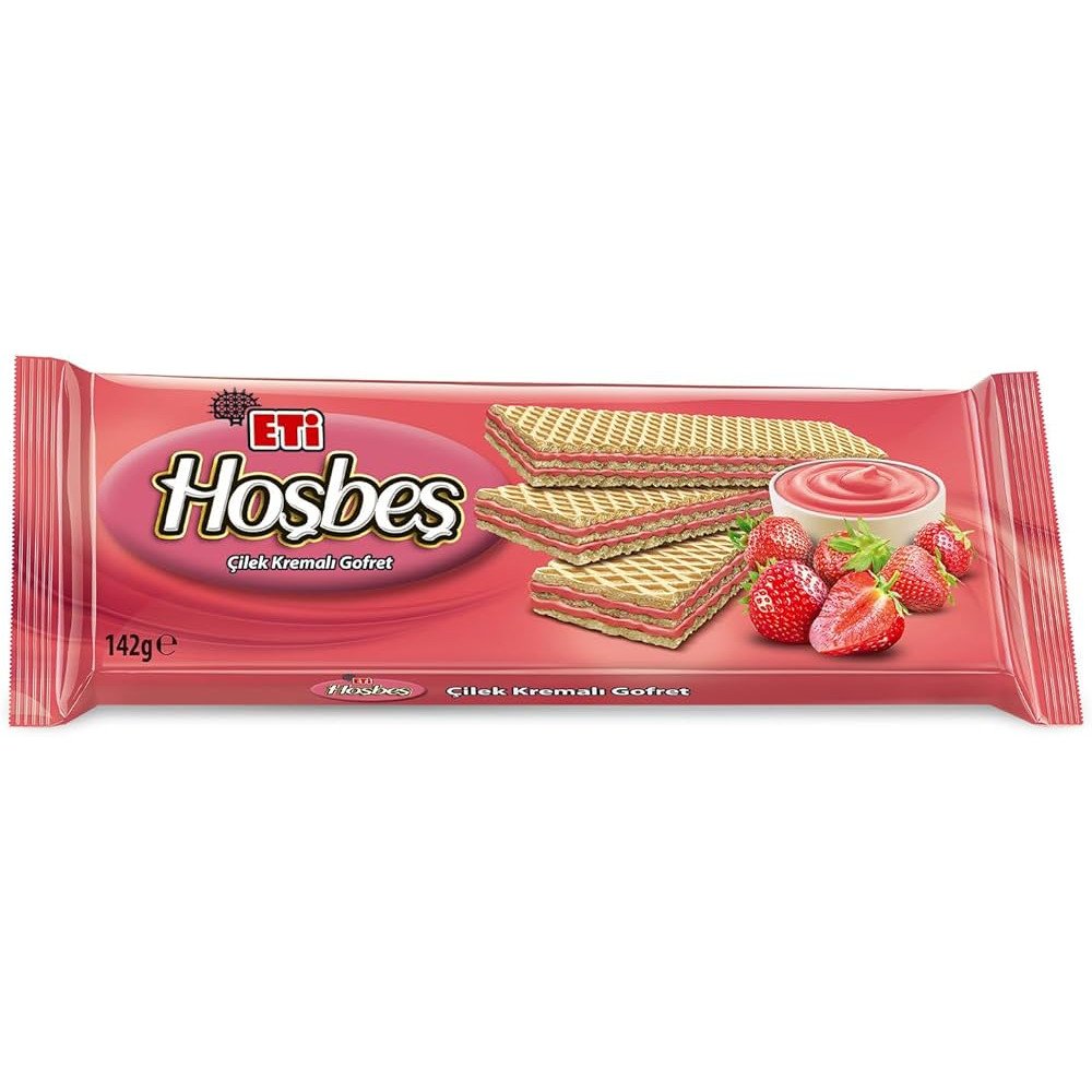 ETI HOSBES CILEK KREMALI GOFRET (WAFER ALLA CREMA DI FRAGOLA)142 GR