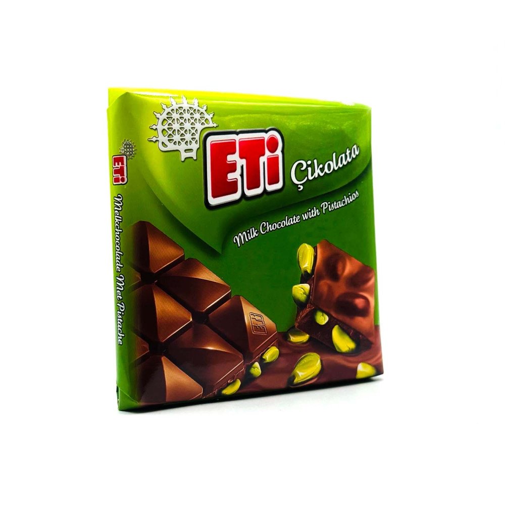 ETI FISTIKLI KARE CIKOLATA (CIOCCOLATO CON PEZZI DI PISTACCHIO) 60 GR