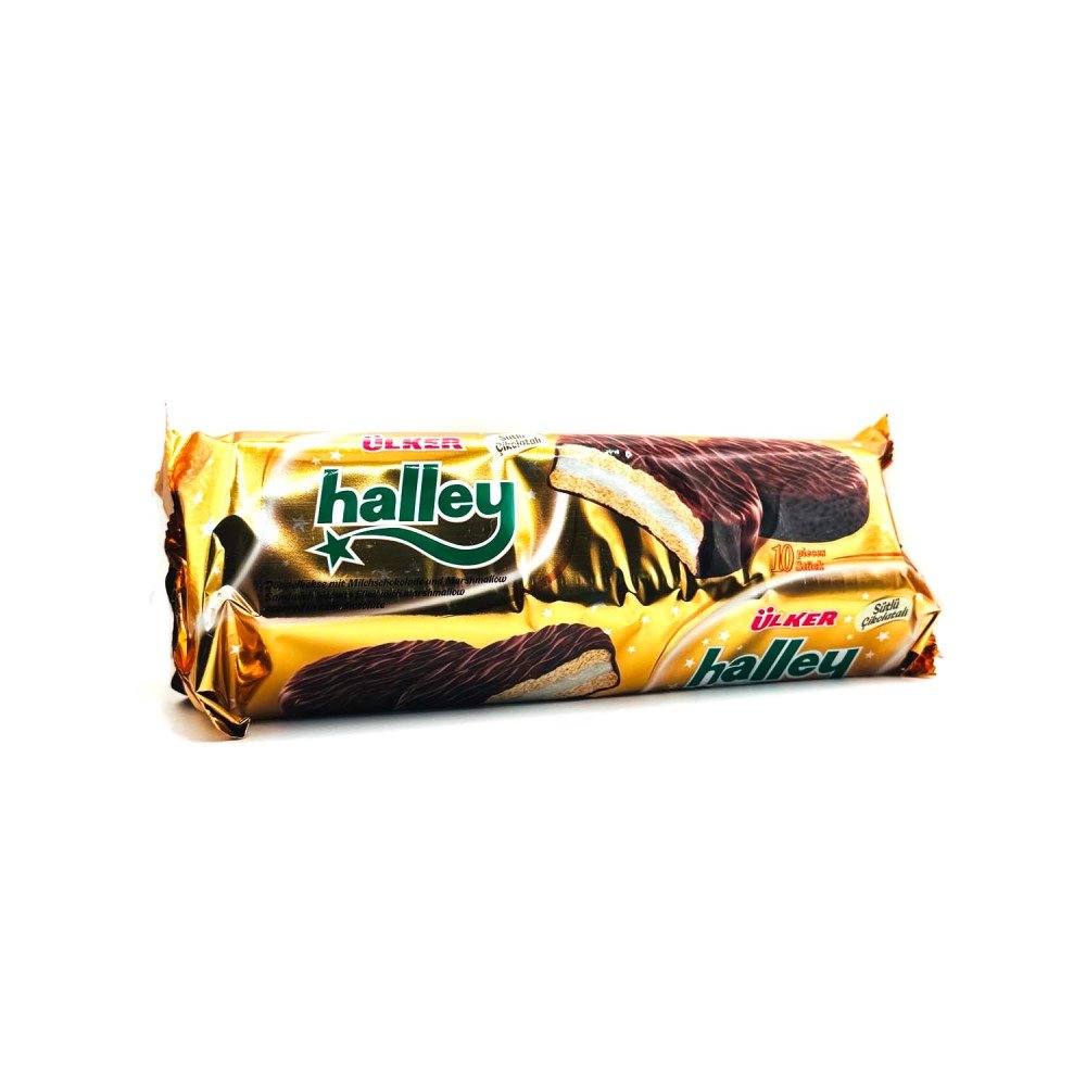 ULKER HALLEY 10'LU (BISCOTTI RIPIENI DI MARSHMELLOW E RICOPERTI DI CIOCCOLATO) 300 G