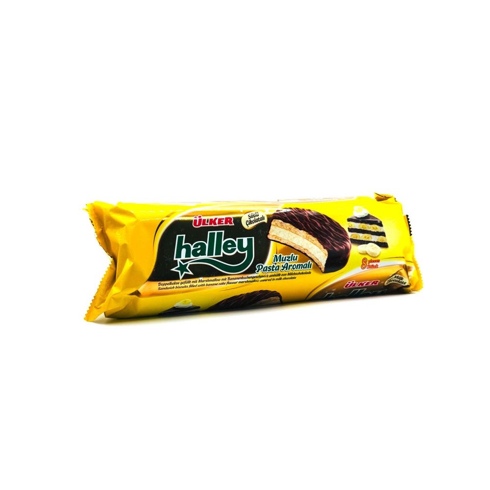 ULKER HALLEY MUZLU (BISCOTTI RIPIENI DI MARSHMELLOW ALLA BANANA) 240 G 10 LU